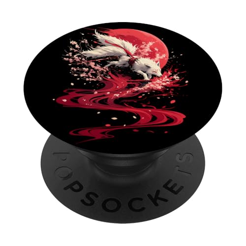 Samurai Fuchs Krieger Japanischer Fuchs PopSockets Klebender PopGrip Samurai Fuchs Krieger Japanischer Fuchs PopSockets Klebender PopGrip von Kirschblüten Fuchs Ninja Folklore Krieger Geschenk