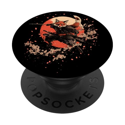 Samurai Fuchs Krieger Japanischer Fuchs PopSockets Klebender PopGrip Samurai Fuchs Krieger Japanischer Fuchs PopSockets Klebender PopGrip von Kirschblüten Fuchs Ninja Folklore Krieger Geschenk