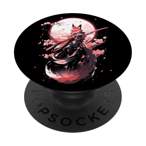 Samurai Fuchs Krieger Japanischer Fuchs PopSockets Klebender PopGrip Samurai Fuchs Krieger Japanischer Fuchs PopSockets Klebender PopGrip von Kirschblüten Fuchs Ninja Folklore Krieger Geschenk