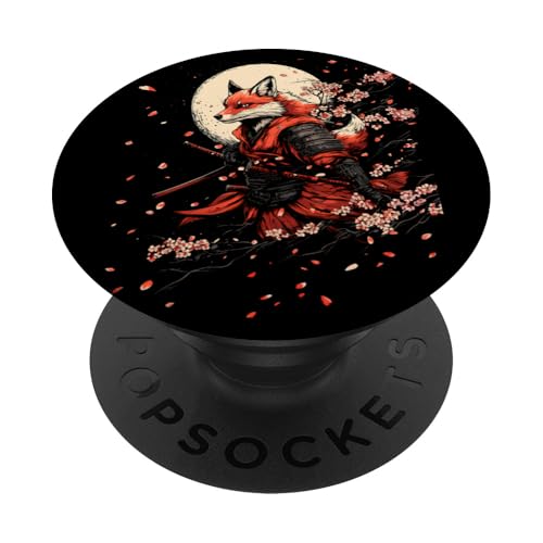 Samurai Fuchs Krieger Japanischer Fuchs PopSockets Klebender PopGrip Samurai Fuchs Krieger Japanischer Fuchs PopSockets Klebender PopGrip von Kirschblüten Fuchs Ninja Folklore Krieger Geschenk