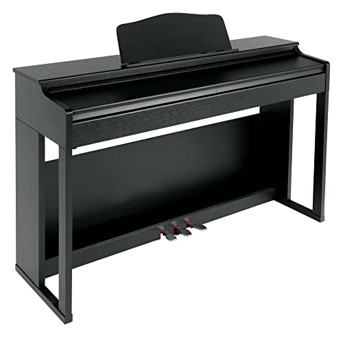 Kirstein DP-203 SM E-Piano - Digitalpiano mit Hammermechanik - 88 Tasten - 2 Anschlüsse für Kopfhörer, USB, Audio und MIDI - 3 Pedale - Piano für Anfänger - Schwarz matt von Kirstein