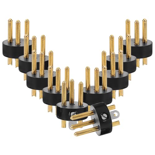Kisangel 10 Stück XLR-Zubehör Mikrofon zur Kopfhörerbuchse XLR-Anschlussstecker 3-poliger Stecker XLR-Stecker-Adapter 3-poliger XLR- XLR-Balance-Kopf Metall Black von Kisangel