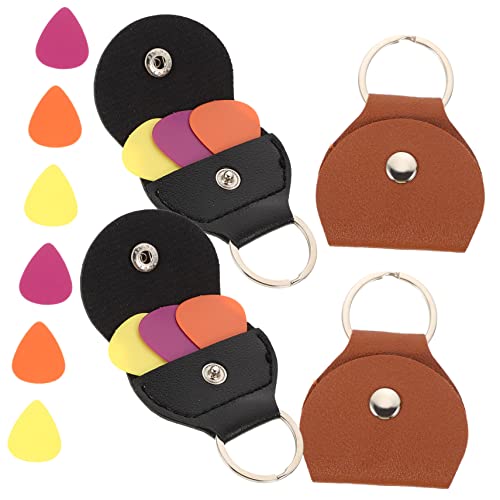 Kisangel 1Satz Gitarren Pick Halter aus PU Teiliges Gitarrenplektren Schlüsselanhänger Design Tragbar und Praktisch für Gitarristen Kisangel 1Satz Gitarren Pick Halter aus PU Teiliges Gitarrenplektren Schlüsselanhänger Design Tragbar und Praktisch für Gitarristen von Kisangel