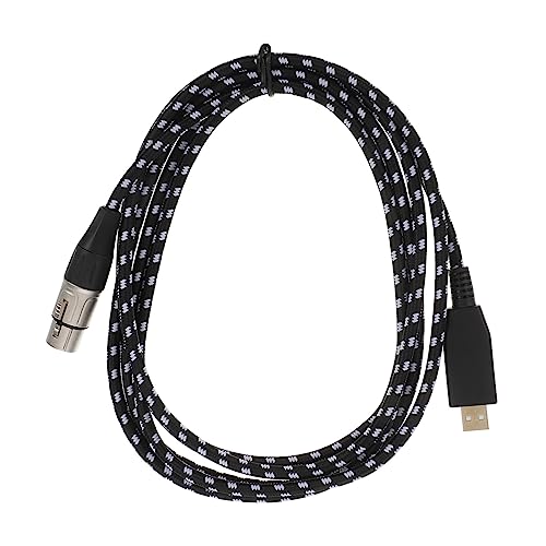 Kisangel 1Stück USB Xlr Mikrofonverbindungskabel Abgeschirmt Vergoldete Stecker für Audioproduktionen Kompatibel mit Mikrofonen und Lautsprechern Schwarz Kisangel 1Stück USB Xlr Mikrofonverbindungskabel Abgeschirmt Vergoldete Stecker für Audioproduktionen Kompatibel mit Mikrofonen und Lautsprechern Schwarz von Kisangel