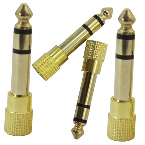 Kisangel 2 Paare Adapter Für Audiokabel Kopfhörer-Stereo-Adapter Adapter Für Stereo-kopfhörer 3,5-mm-kopfhöreranschlussadapter Lautsprecheradapter Metall Golden Kisangel 2 Paare Adapter Für Audiokabel Kopfhörer-Stereo-Adapter Adapter Für Stereo-kopfhörer 3,5-mm-kopfhöreranschlussadapter Lautsprecheradapter Metall Golden von Kisangel
