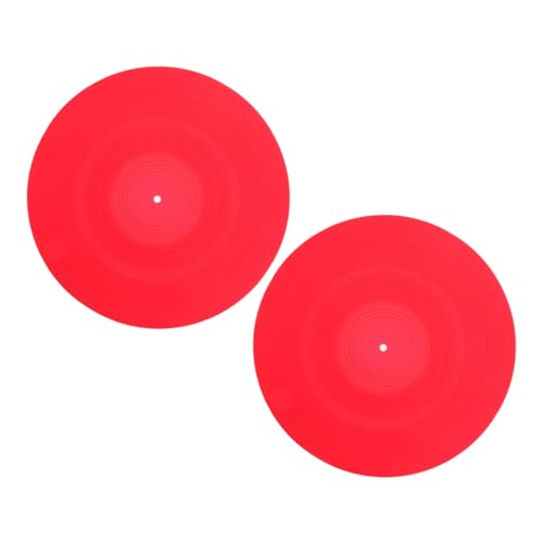 Kisangel 2 Stück Antistatisches Silikonpad Plattenschutzmatte aufzeichnen Abspielgerät Vinyl-Plattenspieler-Pad Zubehör für Plattenspieler Vinylmatte Kieselgel rot Kisangel 2 Stück Antistatisches Silikonpad Plattenschutzmatte aufzeichnen Abspielgerät Vinyl-Plattenspieler-Pad Zubehör für Plattenspieler Vinylmatte Kieselgel rot von Kisangel