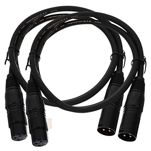 Kisangel 2 Stück kupferdraht leiter xlr draht Weiblich Dual mit aufzeichnen geflochten für lautsprecher Harmonizer XLR-Kabel 3-polige Mikrofonkabel Mischpult xlr kabel Black Kisangel 2 Stück kupferdraht leiter xlr draht Weiblich Dual mit aufzeichnen geflochten für lautsprecher Harmonizer XLR-Kabel 3-polige Mikrofonkabel Mischpult xlr kabel Black von Kisangel