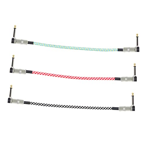 Kisangel 3 Stücke Gitarreneffektkabel Gitarrenkabel Gitarrenkabel Patchkabel Klinkenkabel Gitarrenversorgung Basskabel E Bass Audiokabel Musikinstrumenteneffektkabel Pu Zufällige Farbe von Kisangel