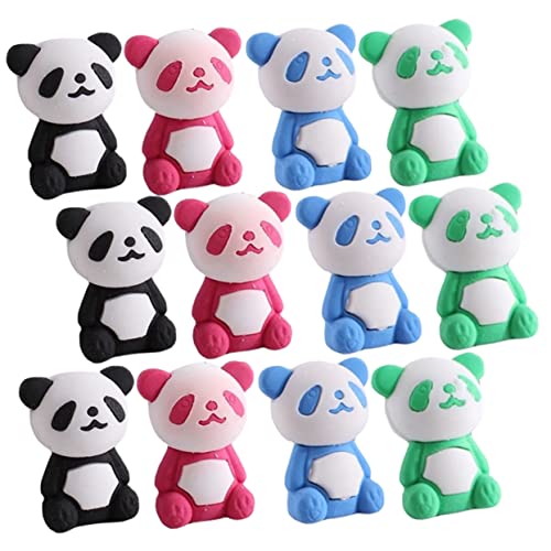 Kisangel 36 Stück Panda Radiergummi Mini-Radierer Tiere Tier Radiergummis Karikatur Tier-Radiergummi panda kuscheltier Radiergummis für Bulk kreative tierradiergummis von Kisangel