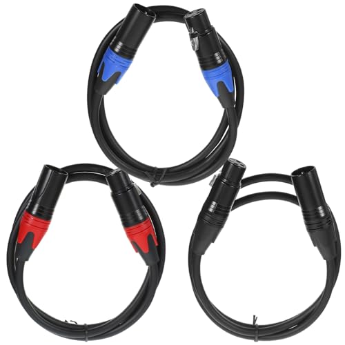 Kisangel 3Stücke Xlr Mikrofonkabel Symmetrische Audio Kabel für Lautsprecher Male To Female Verbindung und Kompatibel mit Mikrofonen Mischpulten Bühnenbeleuchtung von Kisangel