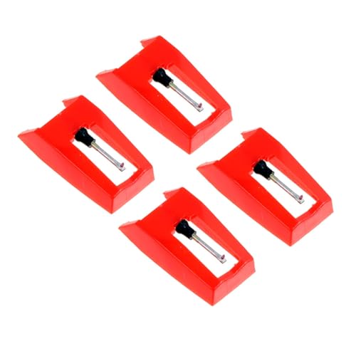 Kisangel 4 Stück Singing Needle Elektrischer Kopf Nadel Stylus Vinyl Schallplatten Plattenspieler Nadeln Ersatz Plattenspieler Nadeln Stylus Für Plattenspieler Schallplattennadel Rot von Kisangel