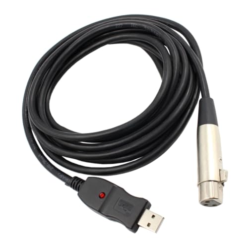 Kisangel Adapter für Mikrofone Kabel für die Aufnahme Verbindungskabel Adapter für Mikrofonaufnahme Mic-Link-Converter-Kabel Audio-Zubehör USB-Mikrofonkabel Konverterkabel PVC Schwarz Kisangel Adapter für Mikrofone Kabel für die Aufnahme Verbindungskabel Adapter für Mikrofonaufnahme Mic-Link-Converter-Kabel Audio-Zubehör USB-Mikrofonkabel Konverterkabel PVC Schwarz von Kisangel