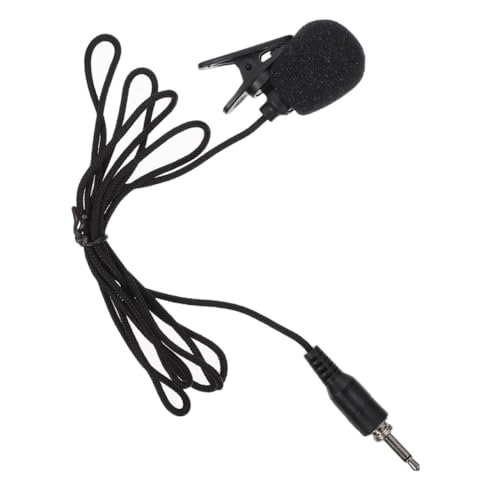 Kisangel Gewinde -Reversmikrofon tragbares Mikrofon Mikrofonrevers Mikrofon-Clip am Revers Kondensatormikrofon Zubehör für Audiogeräte Mikrofonclips am Revers Ansteckmikrofon Nylon Schwarz von Kisangel