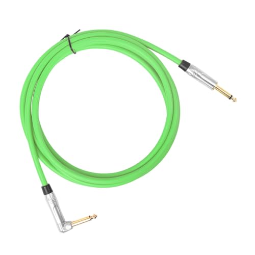 Kisangel Gitarrenkabel Gitarren-audiokabel Leise Schnüre Kabel Für Gitarre Aufgerollt Draht Flechten Live Zubehör Für Musikinstrumente Adapter-effektkabel Gummi Green von Kisangel