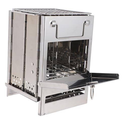 Kisangel Grill rücksack ranzen Mini Herd Holzbefeuerter Campingkocher tragbarer Campingkocher bbq rucksackkocher Kaminofen im Freien brennendes Holz Holzofen Rostfreier Stahl Kisangel Grill rücksack ranzen Mini Herd Holzbefeuerter Campingkocher tragbarer Campingkocher bbq rucksackkocher Kaminofen im Freien brennendes Holz Holzofen Rostfreier Stahl von Kisangel