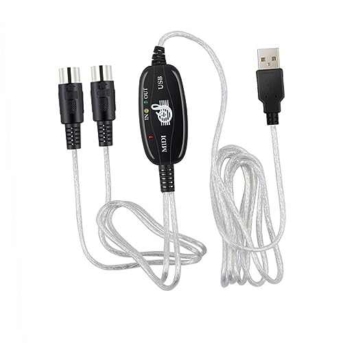 Kisangel MIDI Music Line zum USB-Kabel zu USB Klaviatur tastatur Piano-Midi-Controller-Kabel midi auf USB Kabelkonverter Kabeladapter midi USB kabel Midi-Patchkabel von Kisangel
