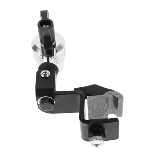 Kisangel Schlagzeug Trommel Zubehör Kuhglockenhalter Cowbell Halterung Percussion Zubehör Kuhglockenmontage Kuhglocken-Clip Kuhglockenständer Kuhglocken-Montagehalterung Plastik Black von Kisangel