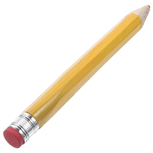 Kisangel großer Holzbleistift klobig Riese große Bleistifte großer Bleistift Zeichnung Jumbo riesige Bleistiftstütze Lustige Stifte Bleistifte für Mädchen PVC-Folie Yellow von Kisangel