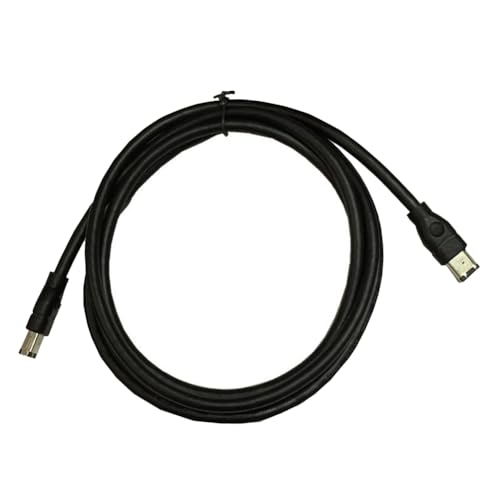 Kissmii 1,8 M Firewire-Kabel, Schwarz, IEEE 1394, Firewire 400 auf Firewire 400-Kabel, 6-Poliger Stecker auf 6-Poligen Stecker, Einfache Installation Kissmii 1,8 M Firewire-Kabel, Schwarz, IEEE 1394, Firewire 400 auf Firewire 400-Kabel, 6-Poliger Stecker auf 6-Poligen Stecker, Einfache Installation von Kissmii