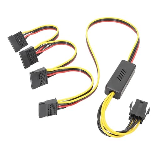 Kissmii 1 Stück Grafikkarte 6PIN zu SATA-Festplatten-Stromversorgungskabel PVC + 18AWG Verzinntes Kupferkabel 12V zu SATA-Festplattenkabel Spannungsstabilisierung mit Abwärtswandler Kissmii 1 Stück Grafikkarte 6PIN zu SATA-Festplatten-Stromversorgungskabel PVC + 18AWG Verzinntes Kupferkabel 12V zu SATA-Festplattenkabel Spannungsstabilisierung mit Abwärtswandler von Kissmii