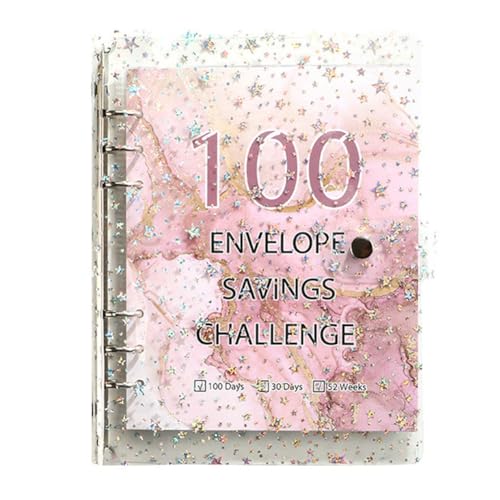 Kissmii 100 Umschläge Challenge Binder Sparordner für Save 5050 mit Geldumschlägen für Budgetplanung in Rosa Kissmii 100 Umschläge Challenge Binder Sparordner für Save 5050 mit Geldumschlägen für Budgetplanung in Rosa von Kissmii