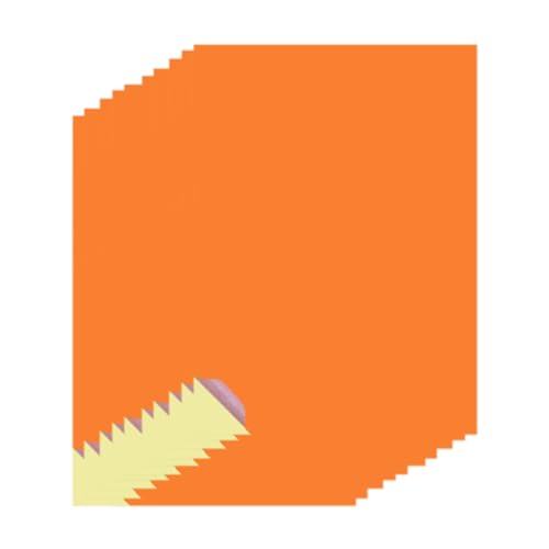 Kissmii A4-Aufkleberpapier 21,0 X 29,4 cm für -/Tintenstrahldrucker für Büro und Schule, Fluoreszierendes Orange von Kissmii