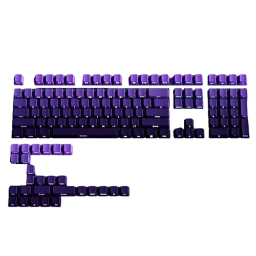 Kissmii Double Shot PBT-Tastenkappe mit Hintergrundbeleuchtung, Farbverlauf Lila, 130-Tasten-Kompletttastenkappen-Set für Mechanische Tastatur Kissmii Double Shot PBT-Tastenkappe mit Hintergrundbeleuchtung, Farbverlauf Lila, 130-Tasten-Kompletttastenkappen-Set für Mechanische Tastatur von Kissmii