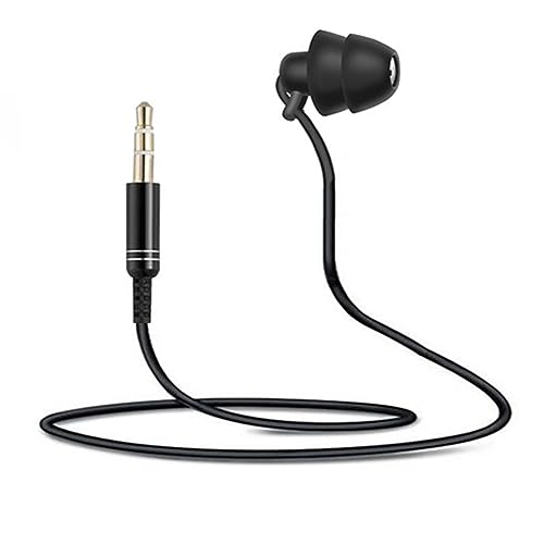 Kissmii Kurzes Kabel Einseitige Headset-Verlängerung Kopfhörer-Ohrhörer im Ohr Einzeln Ohrstöpsel Silikon-Ohrstöpsel 3,5-Mm-Klinkenstecker für Telefon Langlebig Einfach zu Bedienen Schwarz von Kissmii