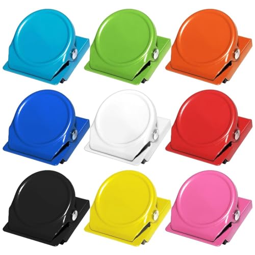 Kissmii Magnet-Clips, 9 Stück, Magnetische Clips für Klassenzimmer, Whiteboard, Kühlschrank, Kühlschrank, Kissmii Magnet-Clips, 9 Stück, Magnetische Clips für Klassenzimmer, Whiteboard, Kühlschrank, Kühlschrank, von Kissmii