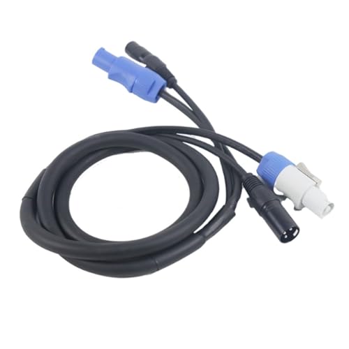 Kissmii -Powercon-Kabel, Kombination Aus Powercon-Stecker und -XLR-Signalleitung für Lichtstromanschluss, Signalübertragung (B) von Kissmii