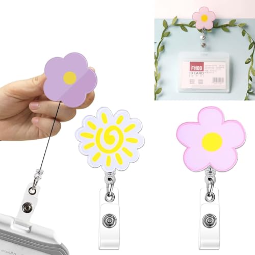 2 Stück Ausweis mit Clip, Niedliche Ausweishalter Krankenschwester, Blume Ausziehbarer Schlüsselanhänger, Schlüsselband Ausziehbar Blumen Abzeichenclip für ID Card Holder Kartenhalter 2 Stück Ausweis mit Clip, Niedliche Ausweishalter Krankenschwester, Blume Ausziehbarer Schlüsselanhänger, Schlüsselband Ausziehbar Blumen Abzeichenclip für ID Card Holder Kartenhalter von Kisstta