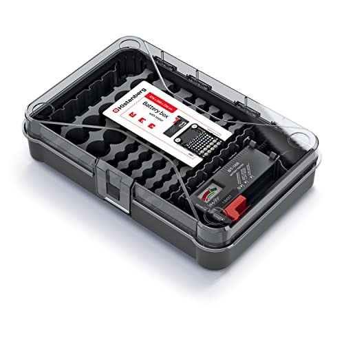 Kistenberg Battery Box KBBT Batterie-Organizer mit herausnehmbarem Batterietester bis zu 85 Steckplätze für Verschiedene Batterietypen Kistenberg Battery Box KBBT Batterie-Organizer mit herausnehmbarem Batterietester bis zu 85 Steckplätze für Verschiedene Batterietypen von Kistenberg