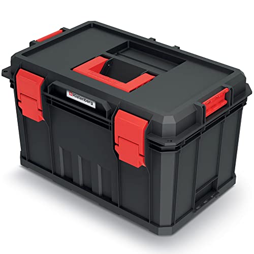 Kistenberg Werkzeugmodule Werkzeugkiste Werkzeugkoffer Werkzeugkasten mit 2x Trennwänden, 2x Organizer, Tragfähigkeit von 50 kg, Kunststoff, Modular Solution 530 x 355 x 310 mm von Kistenberg