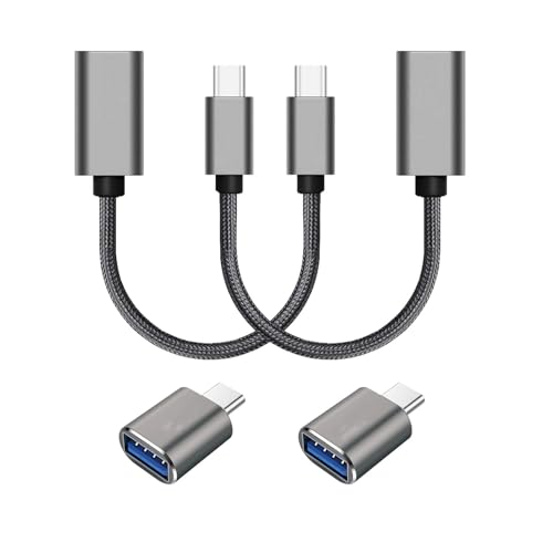 USB C Adapter USB-C auf USB Set USB-C Adapter Type C OTG Kabel für MacBook Pro,MacBook Air,Laptops, Type C Handys, iPad, Tablets, Mikrofon, Kopfhörer, Kamera, Tastatur,usw von Kitbox