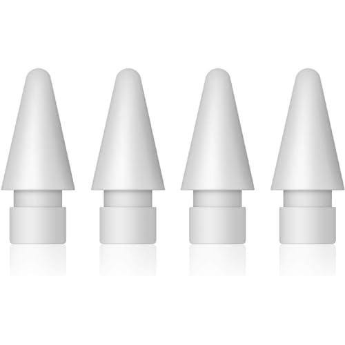 Kiuiom Apple Pen 2 Spitze,Spitzen Kompatibel für Apple Pencil Spitzen Ersatz für Apple Pencil,4PCS Spitze Apple Pencil Eingabestift Nibs für Apple Pencil 1und 2 Generation von Kiuiom