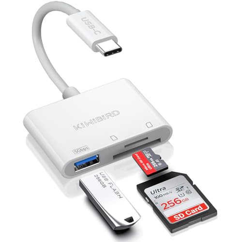 KiWiBiRD USB C Kartenleser, Micro SD auf Typ C Speicherkarten Adapter, Kartenlesegerät für SDHC SDXC UHS-I Karte Kompatibel mit MacBook, iPad Pro Air 2020/2021, Galaxy S20/S21, Surface Go, Xiaomi von KiwiBird