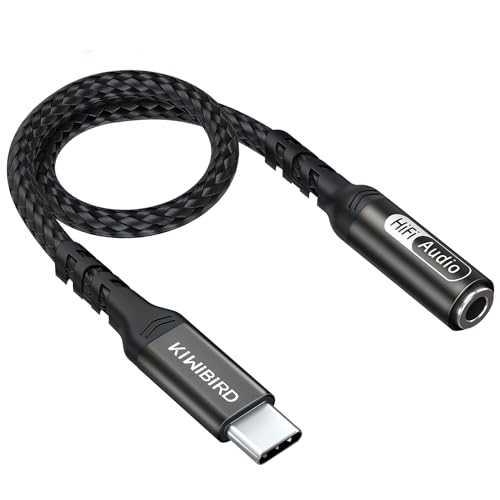 KiwiBird USB C auf Klinke Kopfhörer mit Mikrofon Adapter, Typ C auf 3,5mm Klinkenadapter mit DAC, USB-C Audio Jack Aux Adapter Kompatibel mit Handy, MacBook, Tablet, Windows PC, TRRS 4-polig KiwiBird USB C auf Klinke Kopfhörer mit Mikrofon Adapter, Typ C auf 3,5mm Klinkenadapter mit DAC, USB-C Audio Jack Aux Adapter Kompatibel mit Handy, MacBook, Tablet, Windows PC, TRRS 4-polig von KiwiBird