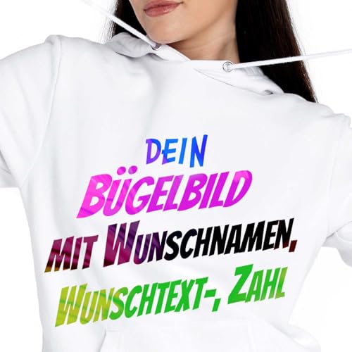 Kiwistar - Bügelbilder für Textilien - mit Wunschtext, Wunschnamen, Wunschzahl - Bügelbild selbst gestalten für Textilien zum Aufbügeln - Bügeletiketten waschmaschinenfest von Kiwistar