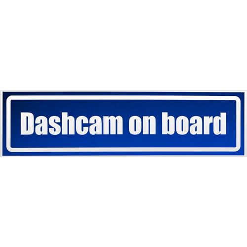 Kiwistar Dashcam on Board invertiert Magnetschild Schild magnetisch - 20cm Blau - reflektierend - Magnetfolie für Auto PKW Kfz von Kiwistar