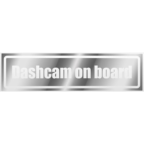 Kiwistar Dashcam on Board invertiert Magnetschild Schild magnetisch - 20cm Chrom - Magnetfolie für Auto PKW Kfz von Kiwistar