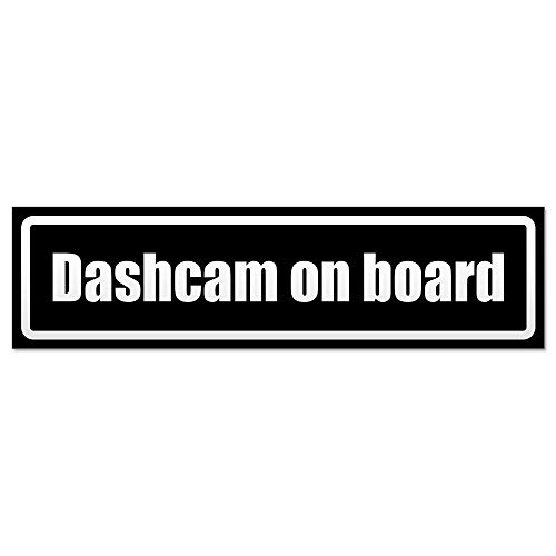 Kiwistar Dashcam on Board invertiert Magnetschild Schild magnetisch - 20cm Schwarz - Magnetfolie für Auto PKW Kfz von Kiwistar