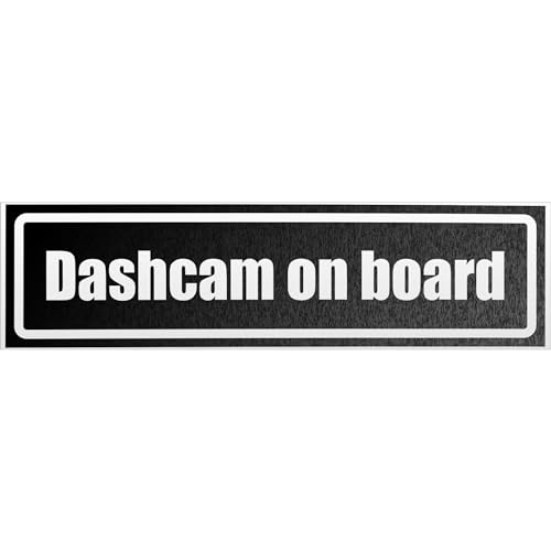 Kiwistar Dashcam on Board invertiert Magnetschild Schild magnetisch - 20cm Schwarz - reflektierend - Magnetfolie für Auto PKW Kfz von Kiwistar