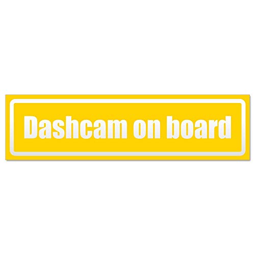 Kiwistar Dashcam on Board invertiert Magnetschild Schild magnetisch - 30cm Gelb - Magnetfolie für Auto PKW Kfz von Kiwistar
