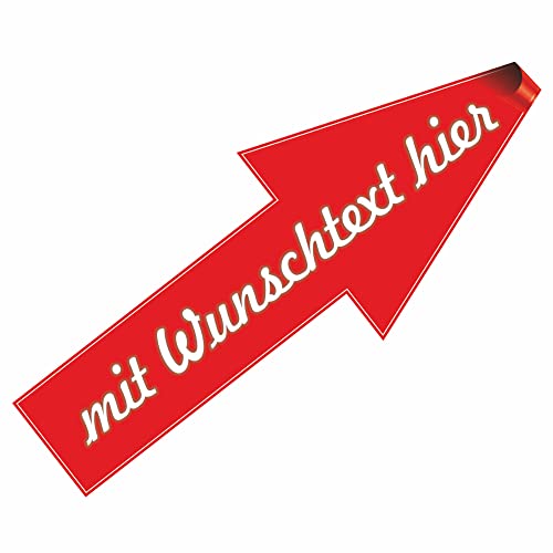 Klebeetiketten - Aufkleber - Design Pfeil - mit Wunschtext - Bild - Logo - personalisiert - Namensaufkleber - benutzerdefiniert für Firmenlogos - Schule - Kinder - KITA von Kiwistar