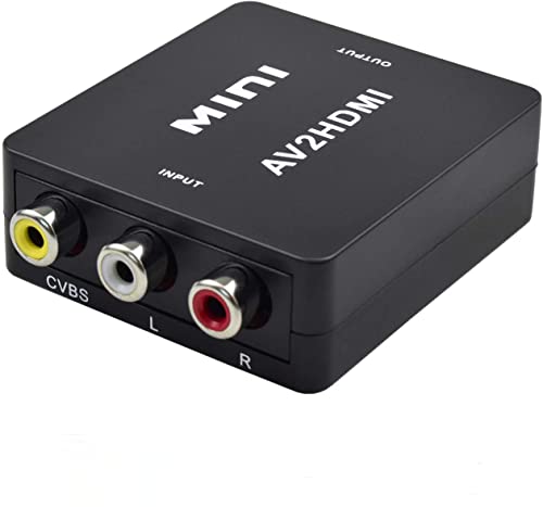 AV auf HDMI Konverter, Kiyicjk RCA Composite CVBS AV to HDMI Konverter Audio Video Adapter Mini Box Unterstützung 1080P für PC/TV/PS3/Blu-Ray DVD… von Kiyicjk