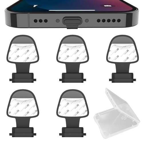 KkvoGmle 5 Stücke Handy Staubstecker, Staubschutz Stecker Staubschutzstöpsel Schutzkappe Kompatibel mit iPhone 14 13 12 Mini Pro Max 11,X,XS,XR von KkvoGmle