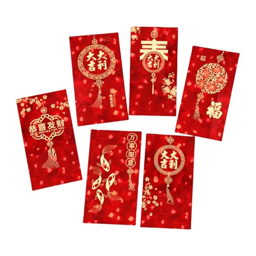 1 Packung Rötungsumschläge für traditionelles Frühlingsfest 2025, Schlangenjahr, Geldpakete, Papier, Hongbao für Neujahr 1 Packung Rötungsumschläge für traditionelles Frühlingsfest 2025, Schlangenjahr, Geldpakete, Papier, Hongbao für Neujahr von Klaisy