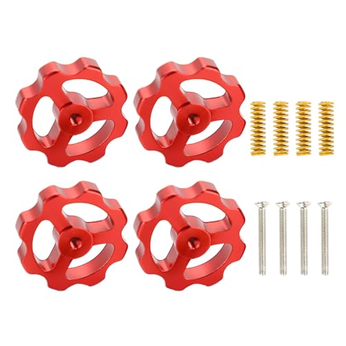 3D-Drucker-Zubehör, Cr10 Hot Bed Handfestziehung, Nivellierfederschraube, Mutter, Montageset, Aluminiumlegierung, 4-teiliges Set 3D-Drucker-Zubehör, Cr10 Hot Bed Handfestziehung, Nivellierfederschraube, Mutter, Montageset, Aluminiumlegierung, 4-teiliges Set von Klaisy
