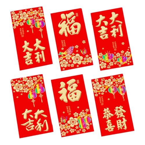 Briefumschläge für das chinesische Neujahrsfest 2025, Schlangen-Zodiacs, 6 Stück Briefumschläge für das chinesische Neujahrsfest 2025, Schlangen-Zodiacs, 6 Stück von Klaisy
