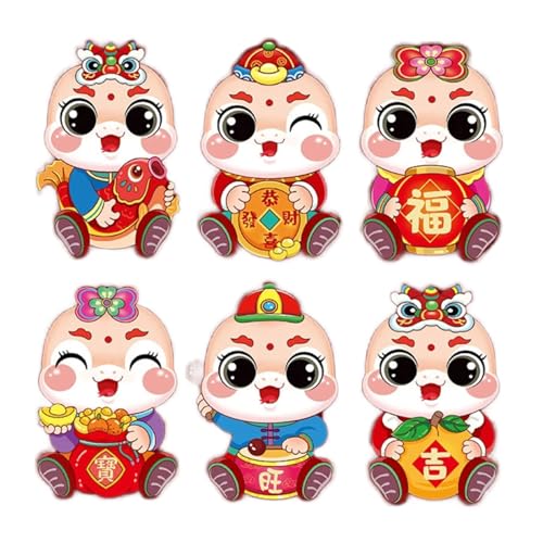 Briefumschläge mit chinesischem Drachen, 6 Stück, Papier, Geldtasche, Segen, Rötungen, Frühlingsfest, Glück, Geldtasche von Klaisy